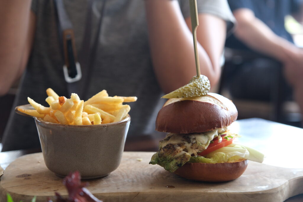 burger and fries